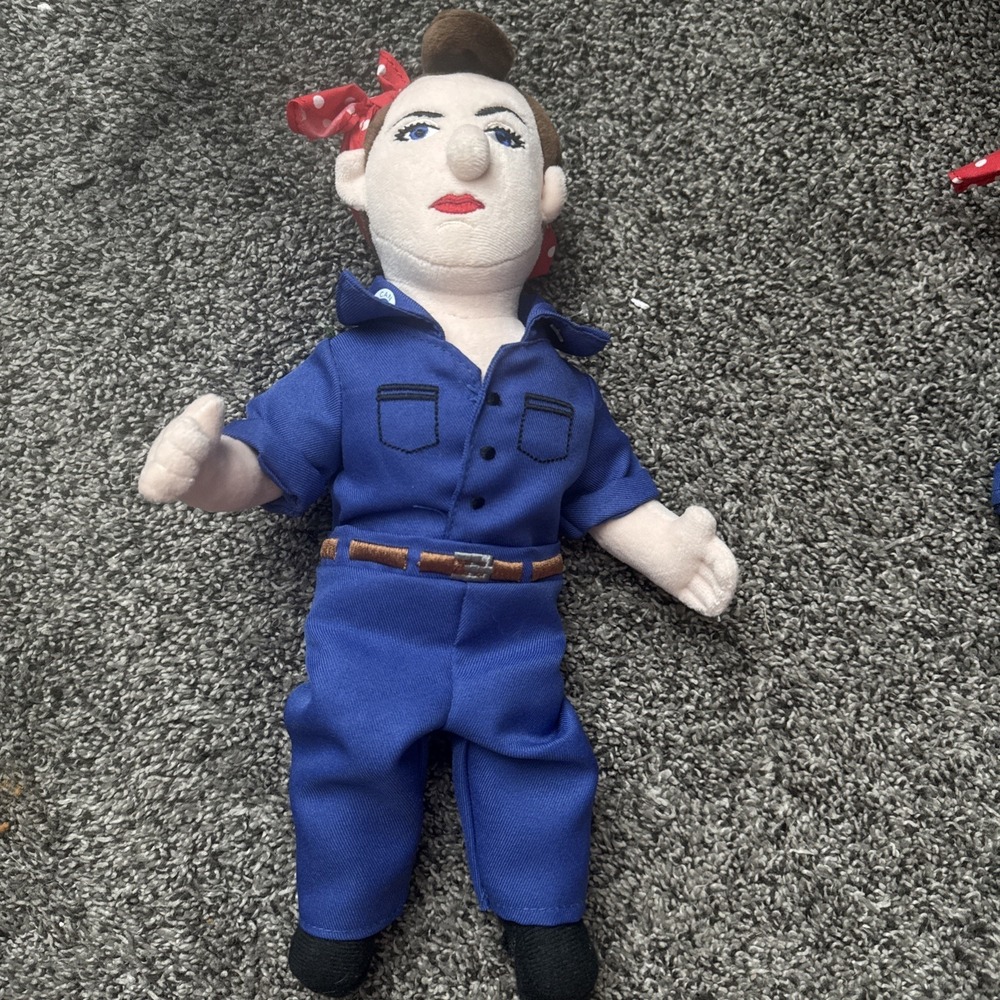Little Thinkers "Rosie The Riveter" Beanbag Plush Doll 13"H New